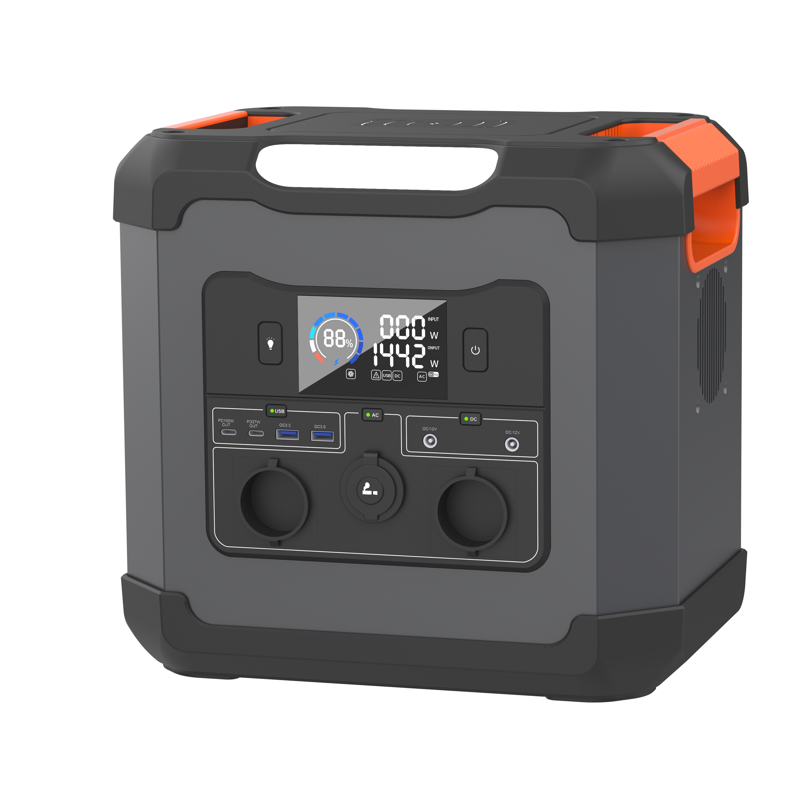 1500W Portable Solar Power Generator with All-in-One Battery and Solar Panel for Home Use