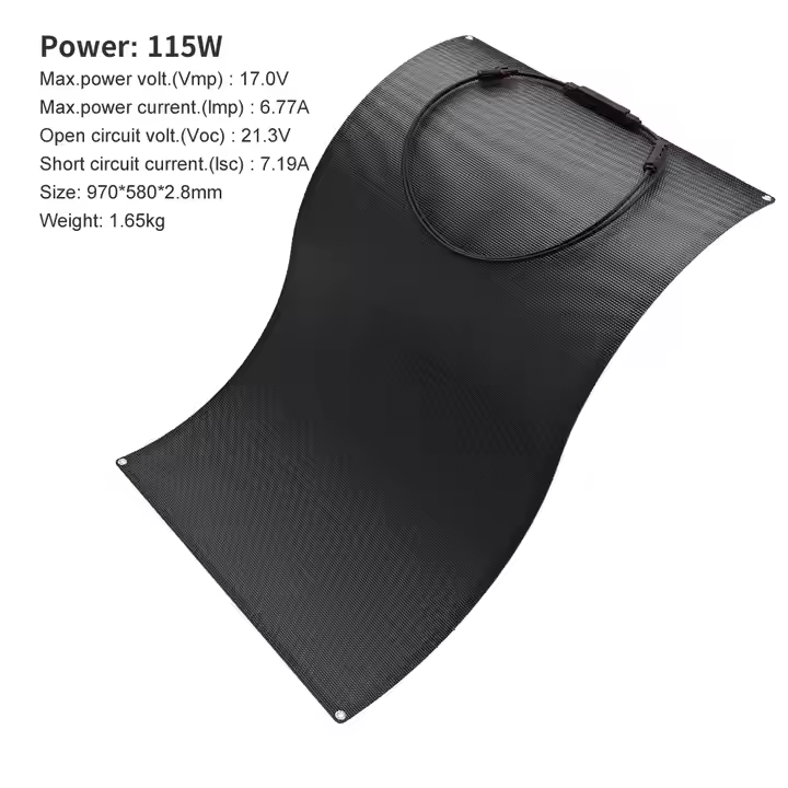 115 Watt 17 Volt HPBC Back Contact Solar Cells 25.8% High Efficiency Flexible Solar Panel No Busbar Any Shape Can Be Customized