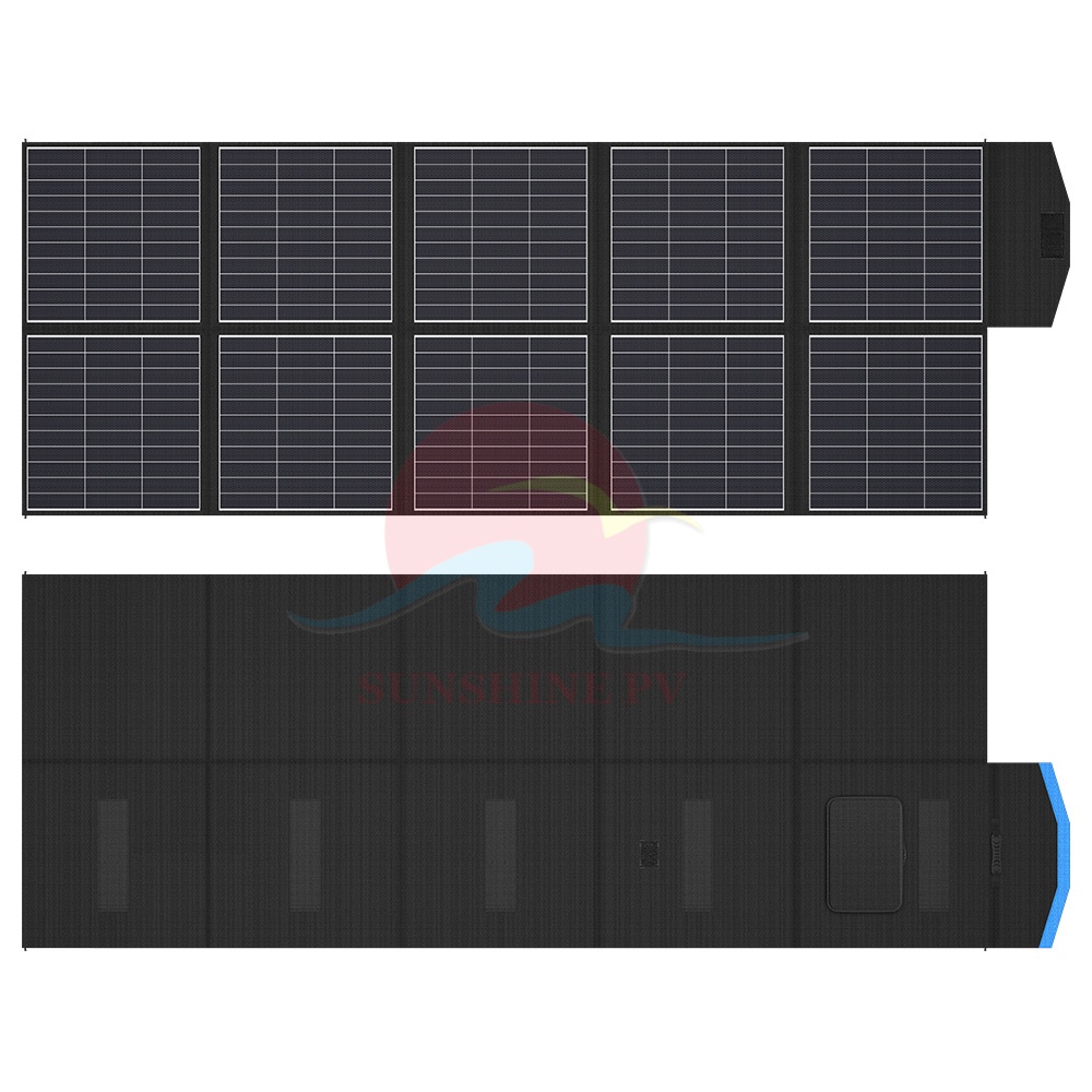 HPBC Cells 600 Watt 36 Volt Ultra-Portable Foldable Solar Panel Solar Blanket Portable Solar Panel Foldable OEM&ODM