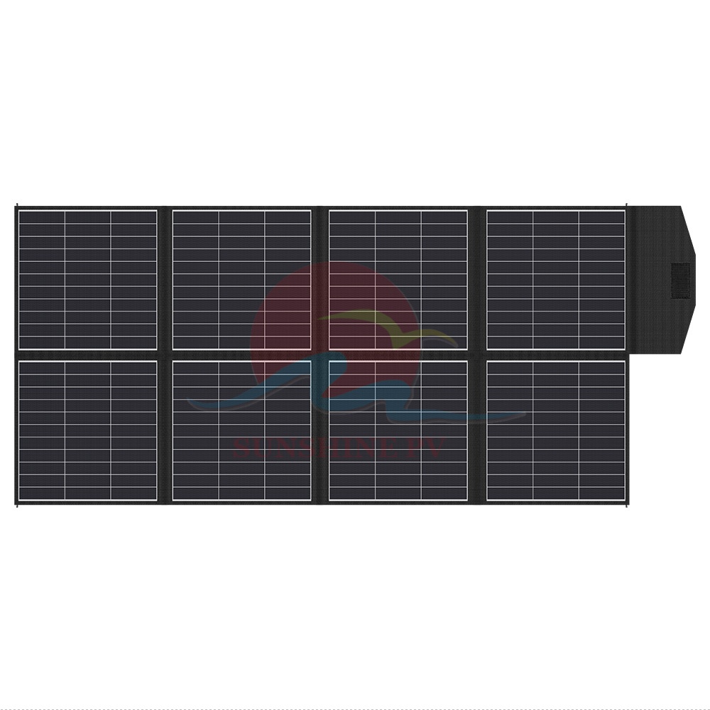 HPBC Cells 500 Watt 36 Volt Foldable Solar Panel for Camping Hiking RV Caravans Outdoor Backup Power and Emergency Use